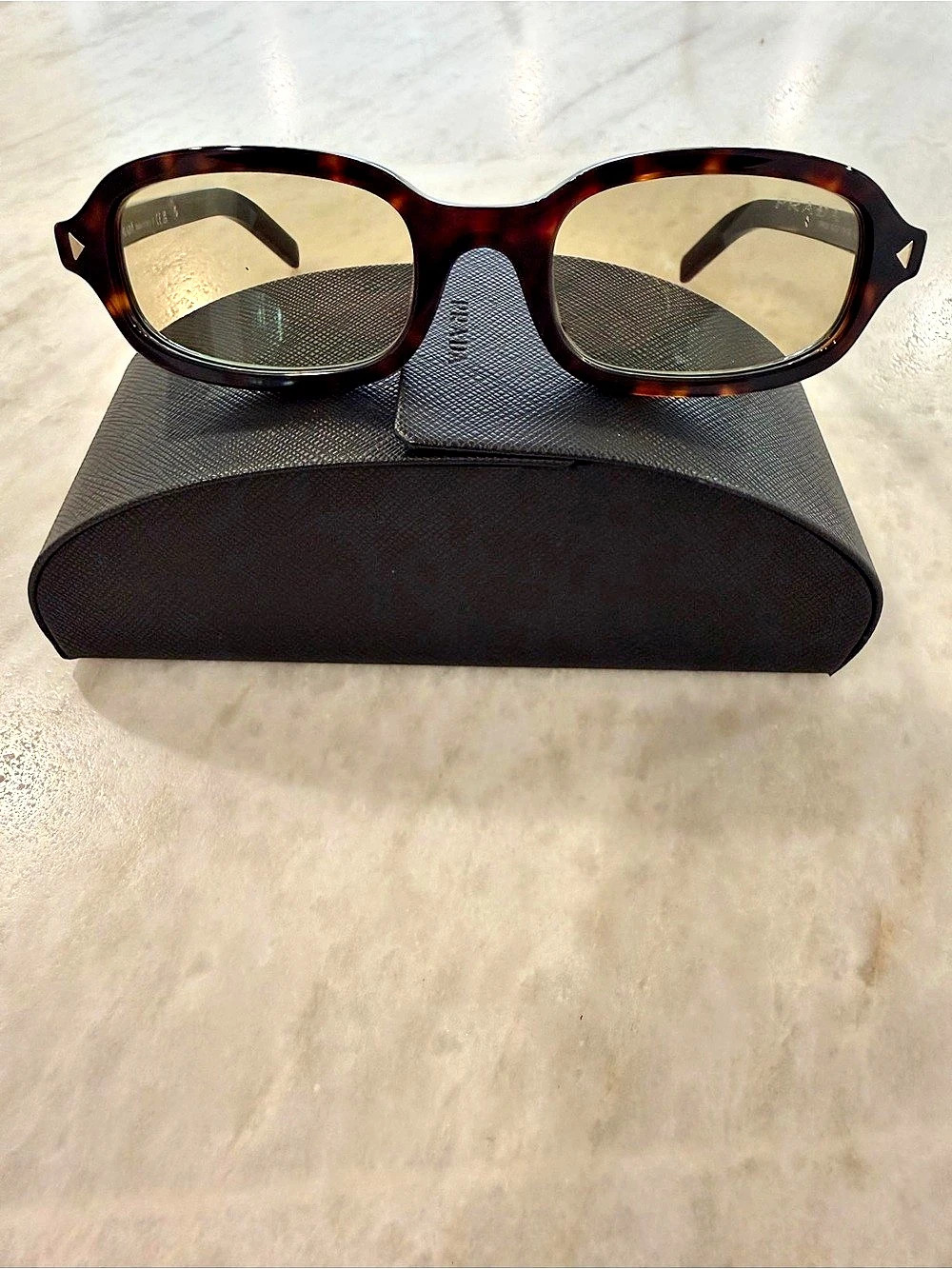 Prada PR D06S Root Tortoise Sunglasses Tortoiseshell Eyeglasses in Brown One